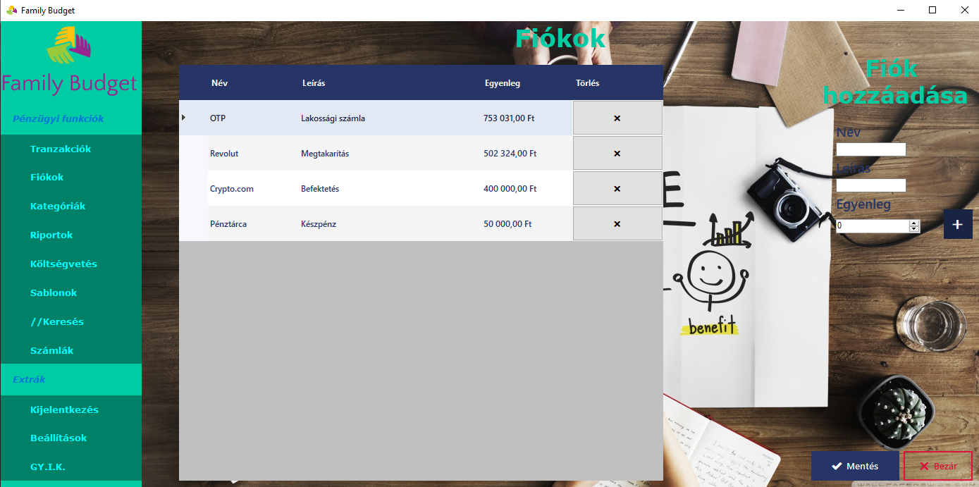 Family budget application dashboard 7