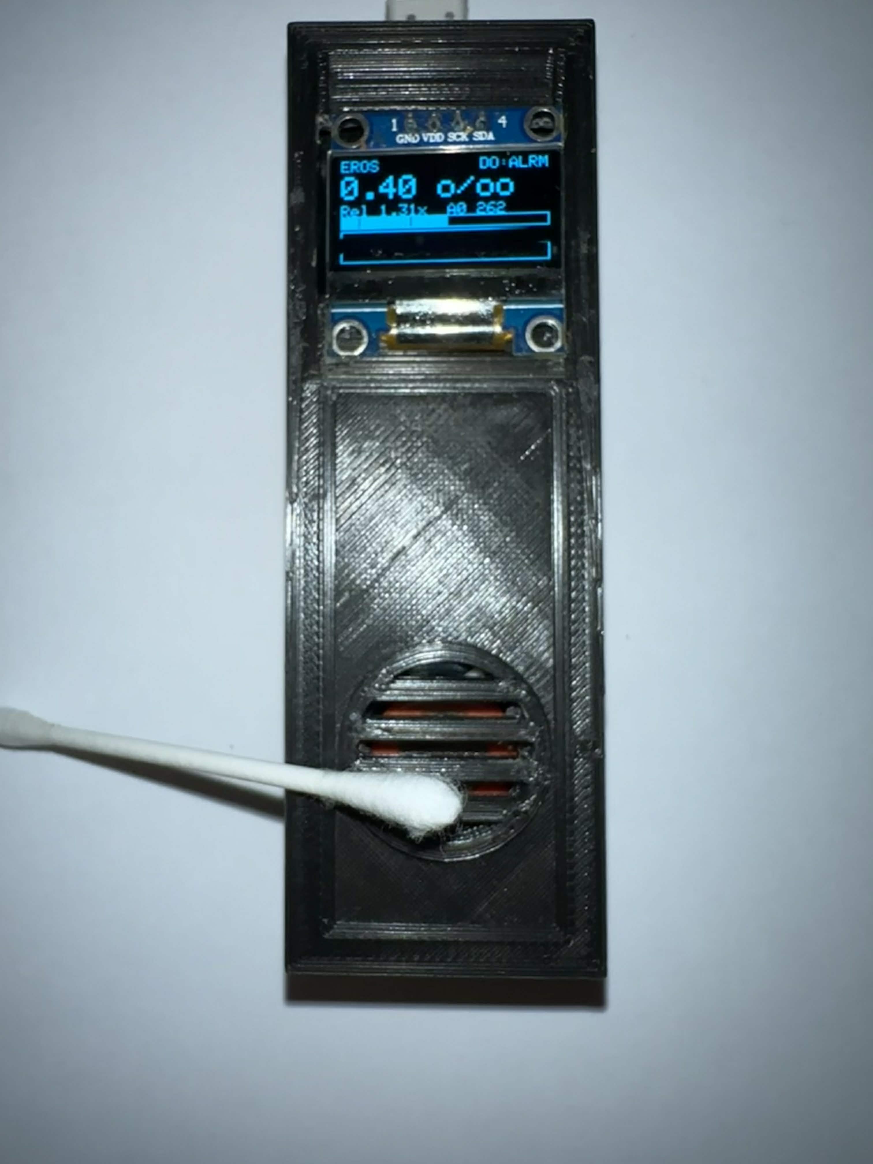 Alcohol meter hardware close-up