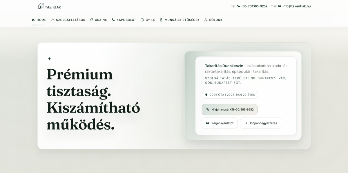 Takarít LAK project preview