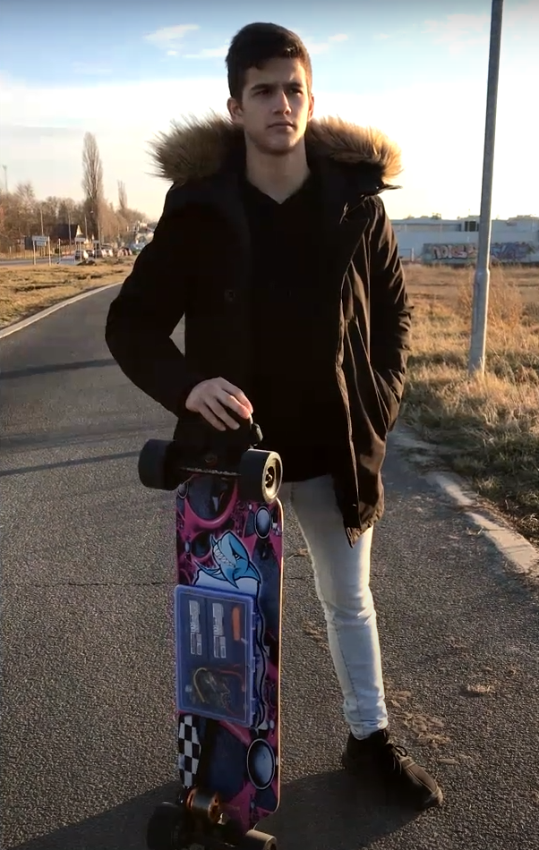 Electric skateboard assembled